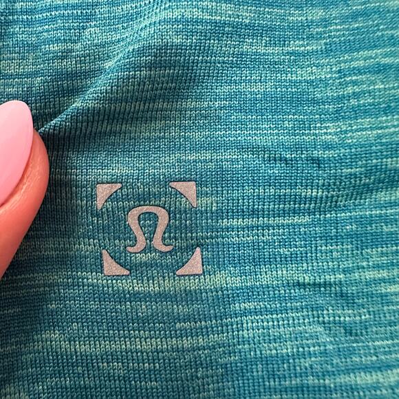 LULULEMON Men's Metal Vent Tech Short Sleeve Size M In Tropix Green/Shark Teal - Picture 3 of 10